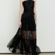 ROEYWANG Fairy droopy flowing mesh long skirt double-layer cake puffy skirt skirt a line skirt women
