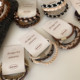 Coffee-colored twisted braided hair rings versatile basic hair rope high elastic head rope ponytail rubber band hair accessories new style for women
