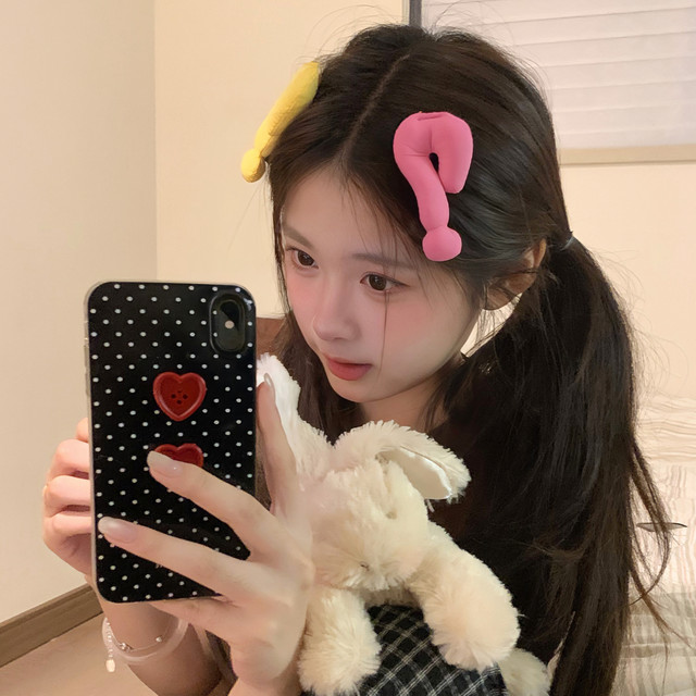
Cute question mark hair clip! Interesting design bangs clip creative girly heart photo prop hair clip side clip hair accessory