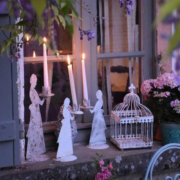 Tieyi maid candle candle candle ornament large INS Fengjia home gardening grocery candlestick flower stand flower stand photography channel
