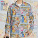 Cartoon cute Winnie pink pig bear personality large size long-sleeved shirt men's and women's clothing 0017 design without boundaries