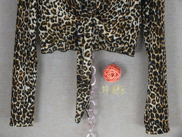 Premium mesh sexy sunscreen cardigan, large size women's leopard print long-sleeved blouse top, cool and casual