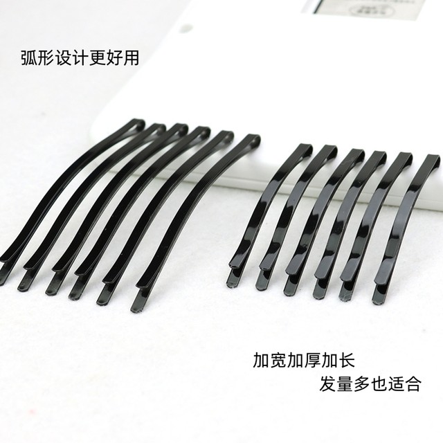 Men's invisible hairpin black word clamp the arc -shaped broken hair clip cards male thick bangs embarrassing period clip men's model