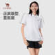 Camel women's polo shirt 2025 summer new short-sleeved moisture-absorbing quick-drying clothes breathable lapel couple solid color T-shirt