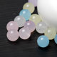 Morganite chalcedony sparse beads five-color chalcedony round beads DIY semi-finished jewelry accessories color crystal material bag