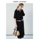 Fashionable two-piece set for women 2025 autumn new style splicing design high-end fashionable suit