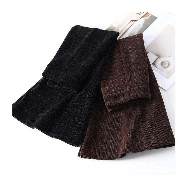 Bright silk knitted skirt female autumn and winter new high -waisted slimming, zipper fishtail skirt, hip skirt