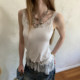 DIDDIMODA Comfortable, light and elastic lace lace splicing suspender vest for women