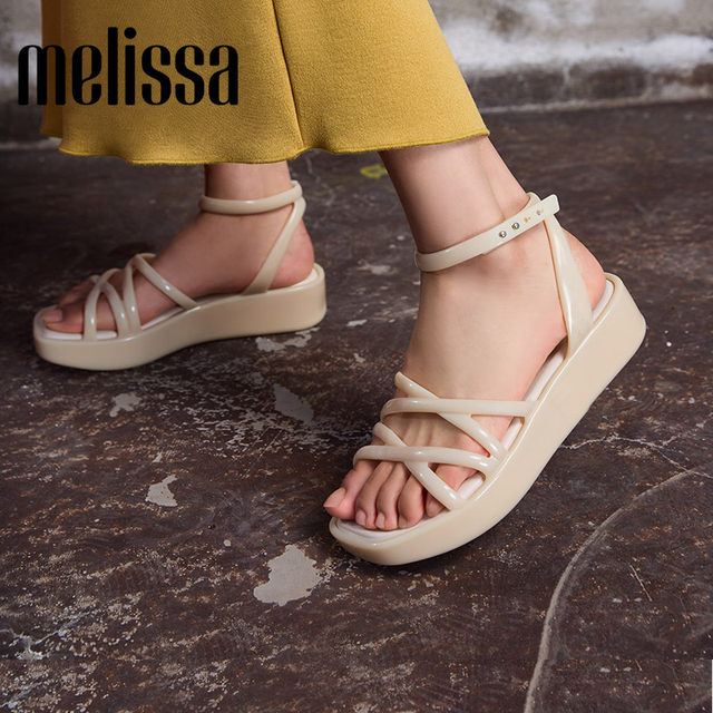 Melissa Autumn Women's Strap Sandals Simple Fashion Casual Thick Sole ...