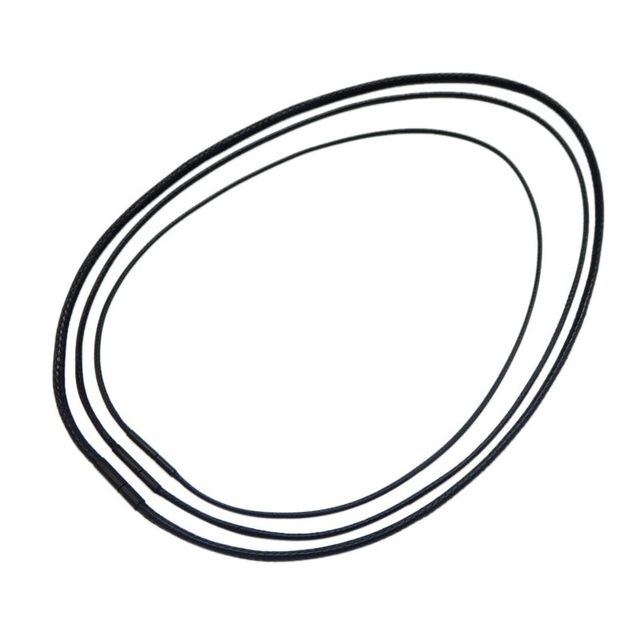 Black invisible buckle leather rope necklace rope black wax rope men and women gold pendant jade pendant rope lanyard crystal