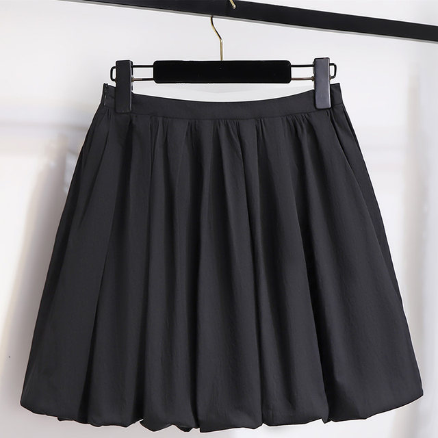 Fashionable Flare Skirt Lantern Skirt Women's 2024 New Irregular Slim Skirt Pleated Skirt Short Skirt