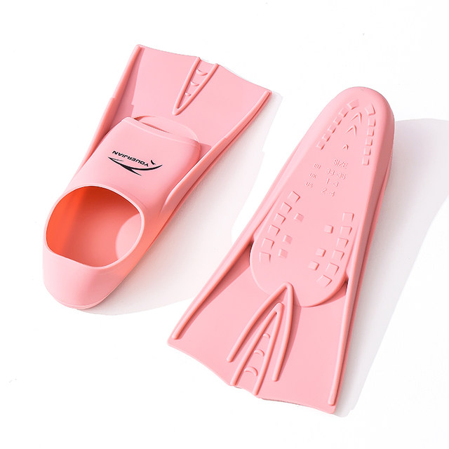 Silicone short fins for men, adults and children, freestyle training, butterfly fins, swimming and snorkeling equipment, female professional diving