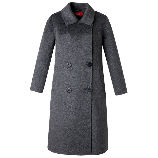 Wool coat double -sided velvet girl long thickened and increased size high -end autumn and winter new brand middle -aged mother Mao woolen jacket
