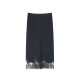 TALASA design embroidered skirt 2025 spring and summer new lace splicing retro elegant slim pencil skirt
