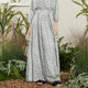 TALASA cotton floral skirt 2025 spring and summer new high-waist splicing design elegant temperament long skirt