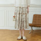 The same silk cotton printed skirt in TALASA mall 2025 spring and summer new high-waisted versatile slim cake skirt