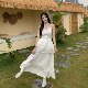 3MER Oh, the three girls are pure and horny atmosphere, lace splicing suspender dress, skirt, women's two-piece suit