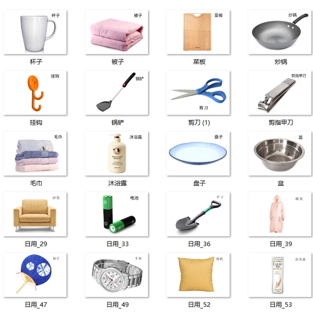 Children's cognitive cards, daily necessities nouns, early childhood education, autistic babies, language development training