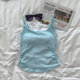 Fresh and pure style design pleated with chest pad suspender vest for women with inner wear and outer wear slim and beautiful back top in summer