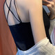 Spring and summer thin bottoming strap inside and outside wearing a beautiful back brake to prevent the light white long versatile top girl
