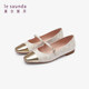 Lairsdan Fashion retro square toe flat bottom light mouth color combination Mary Jane tied single shoes women's shoes 5T01501