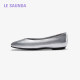 [Suffuri] Lylesdan Outlet Sale Commuter Square Head Light Mouth Stick Flat Sole Single Shoes Women 5T02101