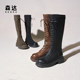 Senda Stretch Boots Women's Boots Year Winter Retro Strap Thick Sole Casual Boots ZTE10DG4