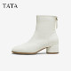 
TATA He and her boots autumn and winter versatile fashion boots women's shoes short boots versatile slim Chelsea boots women UVG01DD5