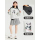 Hot air sweatshirt 2024 spring new women's cartoon printed round neck sweatshirt hooded casual street underwear top