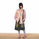 BLACKBB/American retro washing and old A-line skirt fur-edged denim skirt for women with high waist slim mid-length style