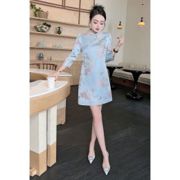 ZEROYK new Chinese style national style jacquard improved cheongsam 2024 spring new daily can wear fashionable reduced-age dress