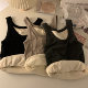 2023 Autumn and winter, add velvet thickened and warm vest female versatile round collars, cold and pure color sleeveless bottoming shirts

