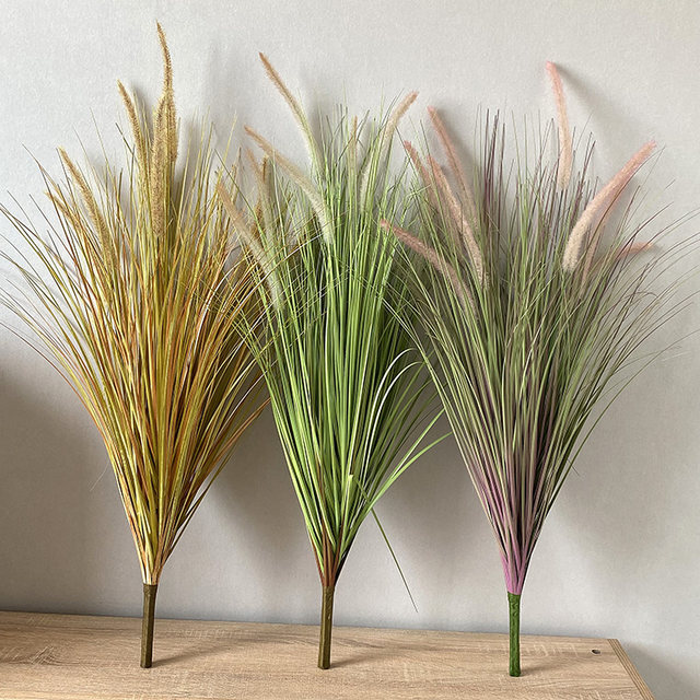 Simulated flower setaria, dried flowers, reeds, rice, natural wheat ears, bunch shooting props, home decoration flower arrangements