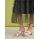 YINER special selection of 2024 summer new commuter mid-length mesh spliced ​​A-line skirt
