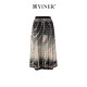 YINER sound children's clothing spring fashion gradient pattern printed pleated skirt
