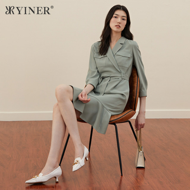 YINER sound children's clothing autumn French elegant and fashionable commuting OL dress
