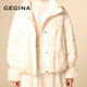 [Cloud Velvet] GEGINA embroidery embroidery thickened warm luxury short down jacket shopping mall same style
