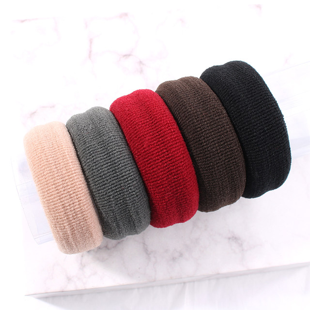 Thickened and thickened head rope high elastic ponytail rubber band tied hair rope durable seamless large hair ring leather case