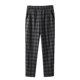 Mom pants Spring and Autumn New Plaid Pants Middle-aged and Elderly Women's Pants Casual High Waist Grandma Old Lady Straight Pants