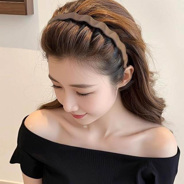
Face washing headband, women's headband with teeth, non-slip, non-falling, hair pressure, daily wear, high skull hair bundle, hairpin headgear