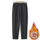 Mom's autumn and winter pants plus velvet thick sweatpants loose western style warm straight pants middle-aged and elderly women's harem granny pants