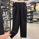 Mom pants spring and autumn straight plus velvet middle-aged and elderly casual trousers loose grandma pants autumn and winter middle-aged women's pants