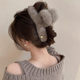 
High-end large hair clip for women 2025 new autumn and winter plush shark clip back of the head hair clip headgear