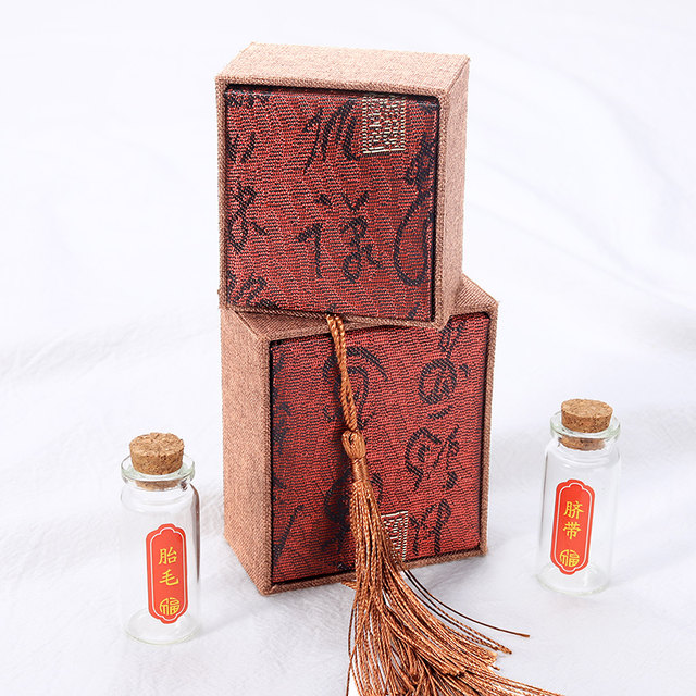 Fetal hair souvenir diy homemade lanugo hair storage bottle to make newborn baby baby belly button collection box storage