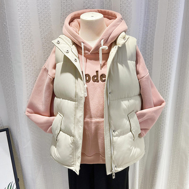 velvet cotton vest for women 2024 autumn and winter new style middle-aged mother's versatile jacket for outer wear vest horse clip