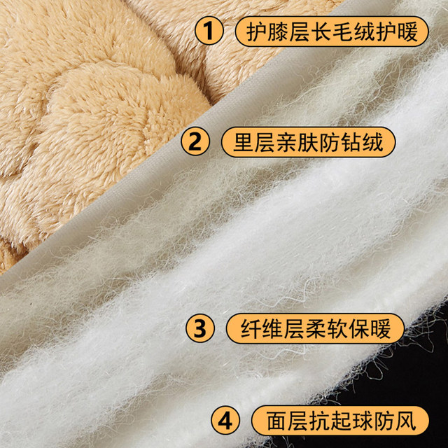 Middle-aged and elderly women's winter outer wear plus velvet mom pants thickened and warm grandma old lady winter pants straight