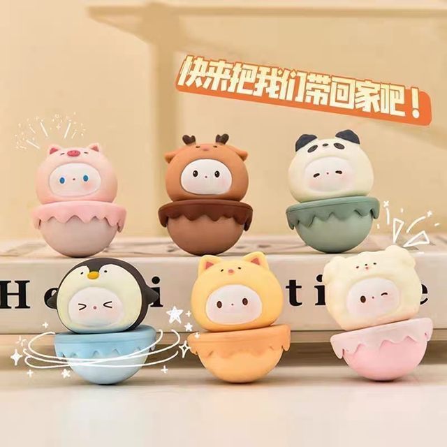 Cute tumbler heals emotions, office desktop small ornaments, workstation decompression artifact, girl gift