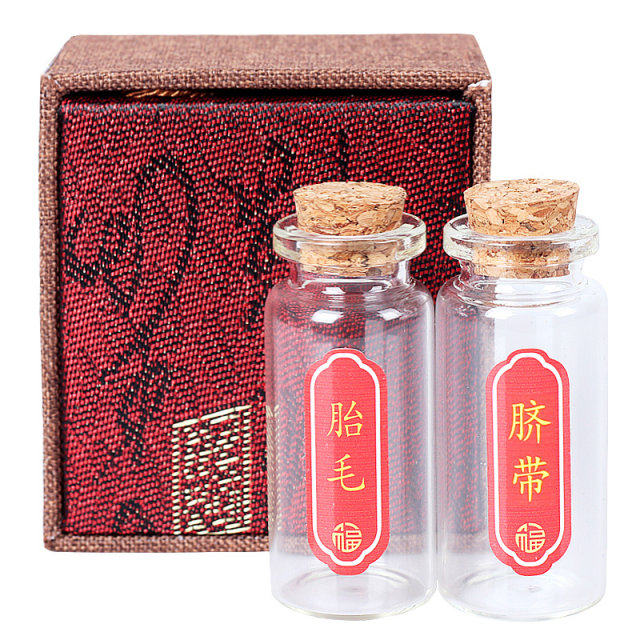 Fetal hair souvenir diy homemade lanugo hair storage bottle to make newborn baby baby belly button collection box storage