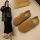 
Can wear pregnant women's Birken Shoes for two women's 2025 new autumn one-footed Boken single shoes casual bean doude loafer shoes