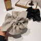 Fabric French style bow-knot hair clip 2025 new style high-end headband with full hair display on the back of the head